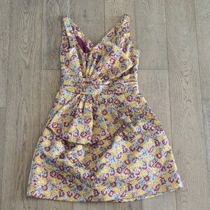 Zac Posen for Target Floral Yellow and Purple Dress